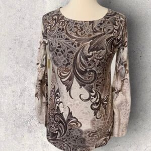 B.L.E.U.  Brown & White Top Studded Flourish